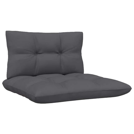 Loungegrupp med dynor 3 delar vit massiv furu