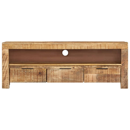 Tv-bänk 110x30x40 cm grovt mangoträ