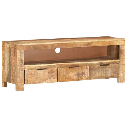 Tv-bänk 110x30x40 cm grovt mangoträ