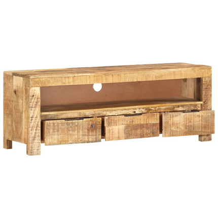Tv-bänk 110x30x40 cm grovt mangoträ