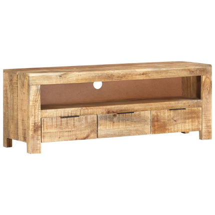 Tv-bänk 110x30x40 cm grovt mangoträ