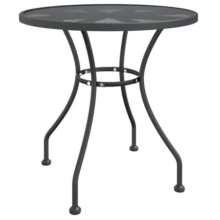 Trädgårdsbord Ø80x72 cm sträckmetall antracit