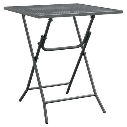 Trädgårdsbord 60x60x72 cm sträckmetall antracit