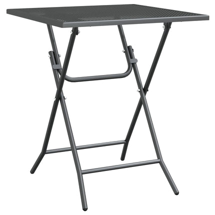 Trädgårdsbord 60x60x72 cm sträckmetall antracit