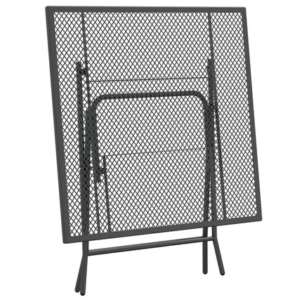 Trädgårdsbord 80x80x72 cm sträckmetall antracit