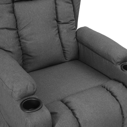 Reclinerfåtölj ljusgrå tyg