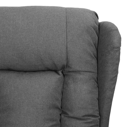 Reclinerfåtölj ljusgrå tyg
