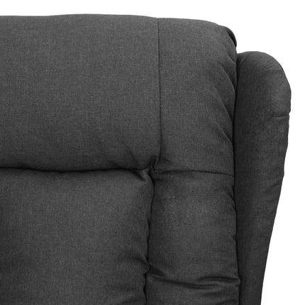 Reclinerfåtölj mörkgrå tyg