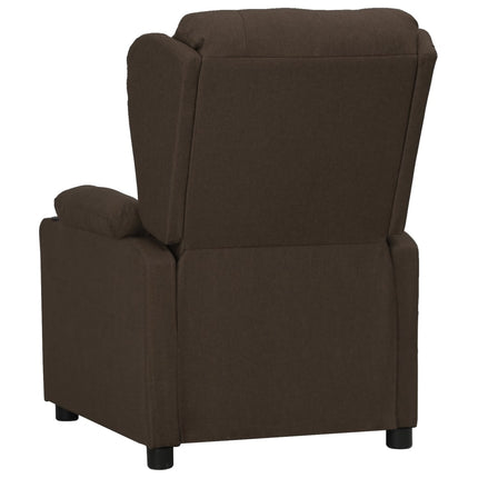 Reclinerfåtölj mörkbrun tyg