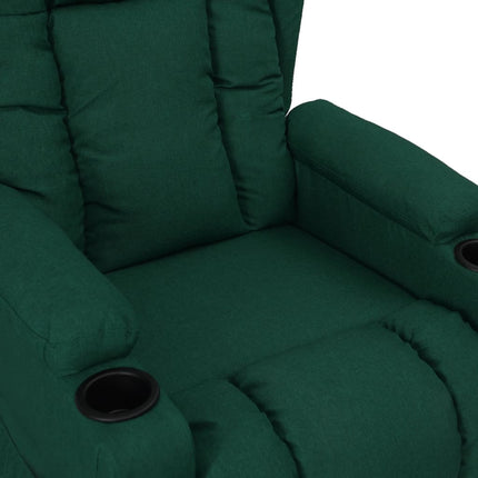 Reclinerfåtölj mörkgrön tyg