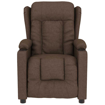 Massagefåtölj brun tyg