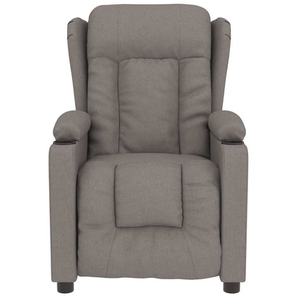 Massagefåtölj taupe tyg