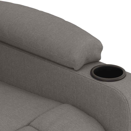 Massagefåtölj taupe tyg
