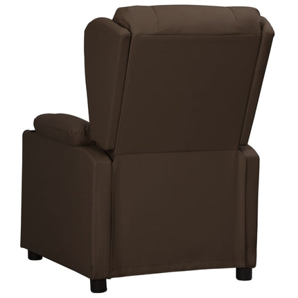 Reclinerfåtölj brun konstläder