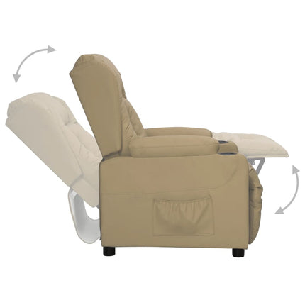 Reclinerfåtölj cappuccino konstläder