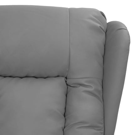 Reclinerfåtölj grå konstläder