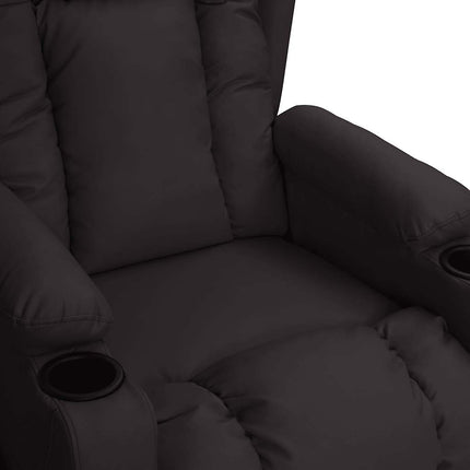 Massagefåtölj svart konstläder