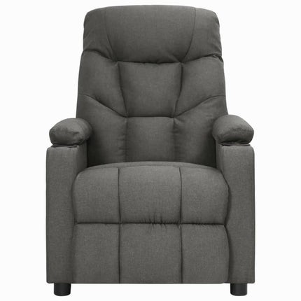 Reclinerfåtölj mörkgrå tyg