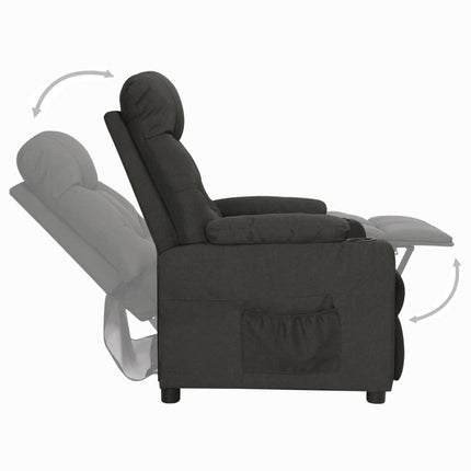 Reclinerfåtölj svart tyg