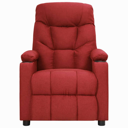 Reclinerfåtölj vinröd tyg