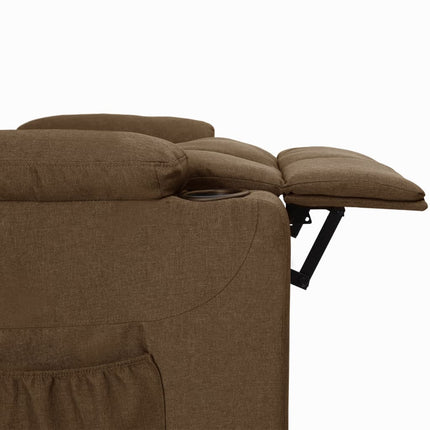 Reclinerfåtölj brun tyg
