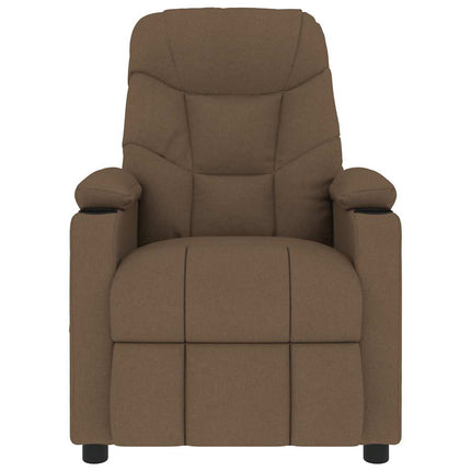 Massagefåtölj brun tyg