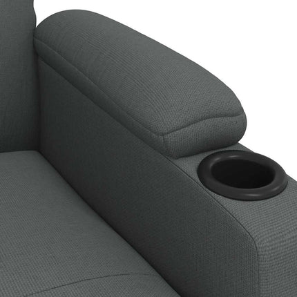 Reclinerfåtölj mörkgrå tyg