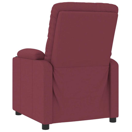 Reclinerfåtölj vinröd tyg