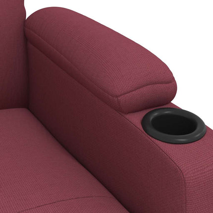 Reclinerfåtölj vinröd tyg