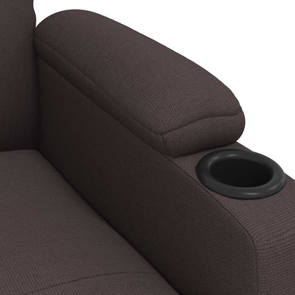 Reclinerfåtölj mörkbrun tyg