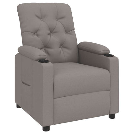 Reclinerfåtölj taupe tyg