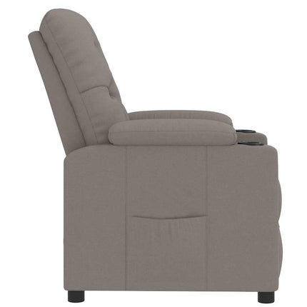 Reclinerfåtölj taupe tyg
