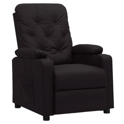 Reclinerfåtölj svart konstläder
