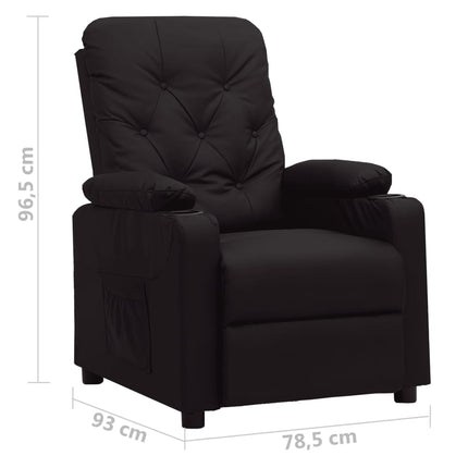 Reclinerfåtölj svart konstläder