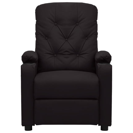 Massagefåtölj svart konstläder