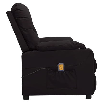 Massagefåtölj svart konstläder