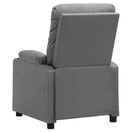 Massagefåtölj grå konstläder