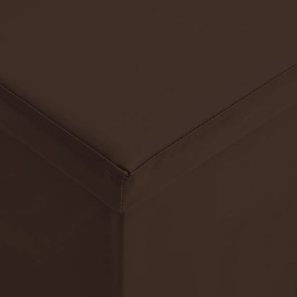 Hopfällbar förvaringsbänk brun PVC