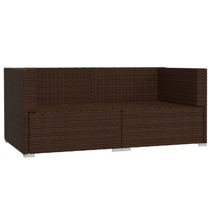Soffa 2-sits med dynor konstrotting brun