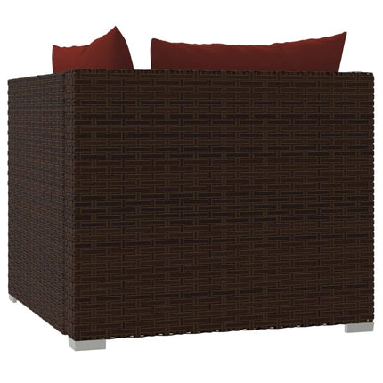 Soffa 2-sits med dynor konstrotting brun