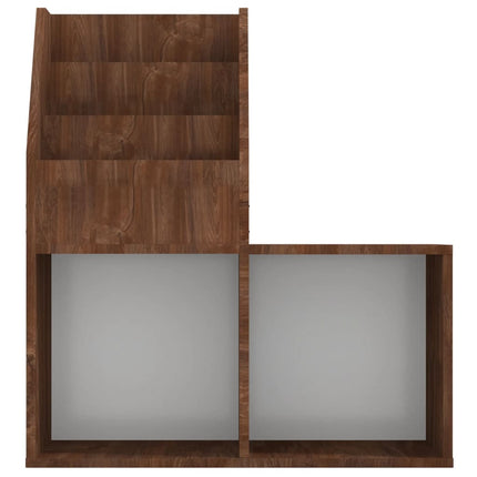 Tidningsställ för barn brun ek 71x30x78,5 cm konstruerat trä