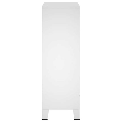 Industriell garderob vit 67x35x107 cm stål