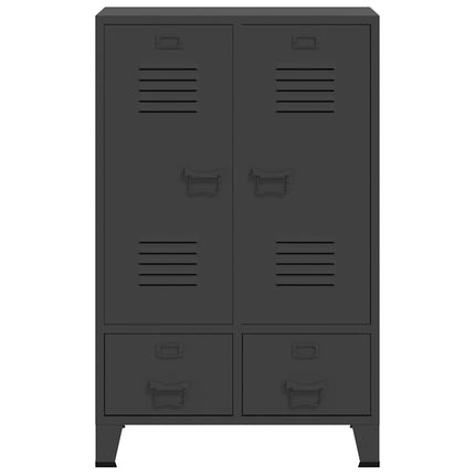 Industriell garderob antracit 67x35x107 cm stål