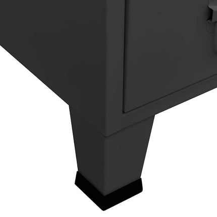 Industriell garderob antracit 67x35x107 cm stål