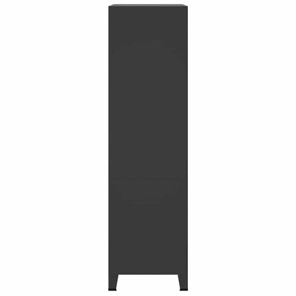Garderob industriell svart 90x50x180 cm metall