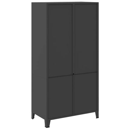 Garderob industriell svart 90x50x180 cm metall