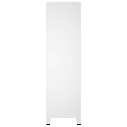 Garderob industriell vit 90x50x180 cm metall
