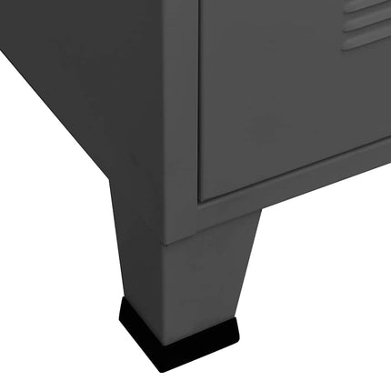 Tv-bänk industristil antracit 105x35x42 cm metall