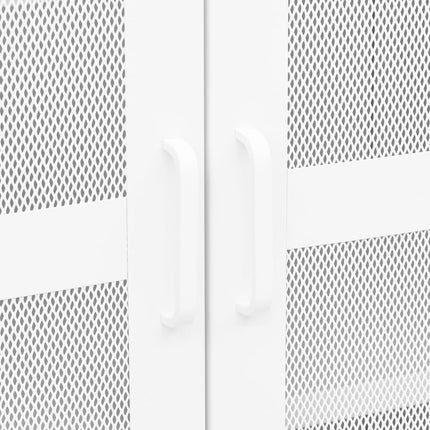 Industriellt förvaringsskåp vit 70x40x115 cm metall