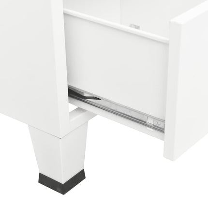 Industriellt förvaringsskåp vit 70x40x115 cm metall